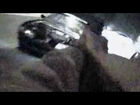 Body cam captures Vegas suspect trying to run down officer