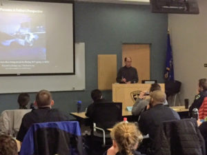 Jon Farris presenting to Madison Police Department (WI) recruits