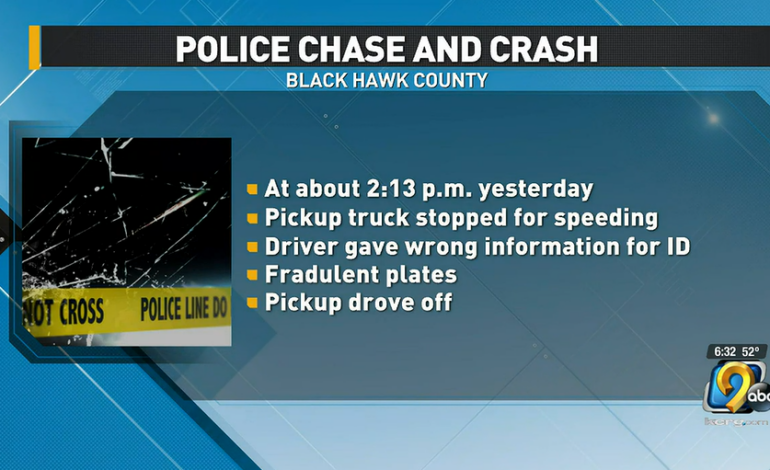 One injured in Black Hawk County police chase ending in crash